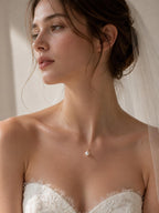 Japanese Akoya Pearl Necklace | 18K Solid Gold Diamond Accent Pearl Pendant, Made in Japan