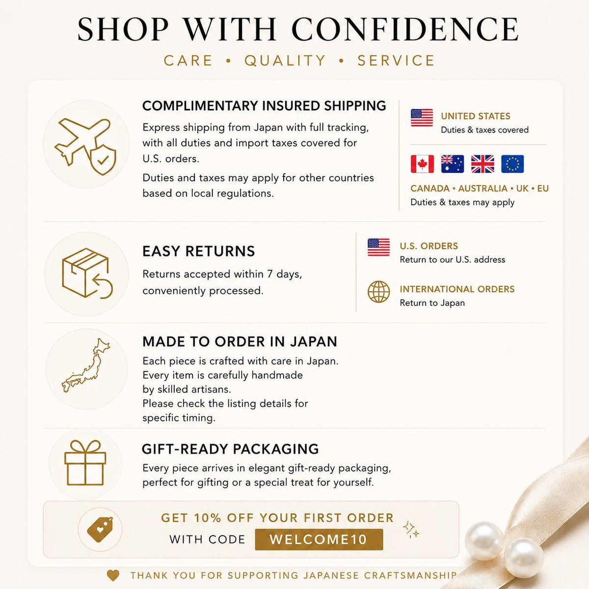 Japanese Akoya Pearl Hoop Earrings | 18K Solid Gold Three Pearl Huggies