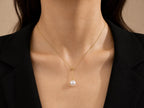 Japanese Akoya Pearl Y Necklace | 18K Gold Plated Sterling Silver, Made in Japan