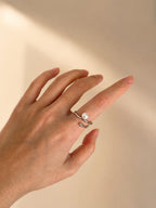 Japanese Akoya Pearl Open Ring in Sterling Silver | Made in Japan | Minimalist Jewelry