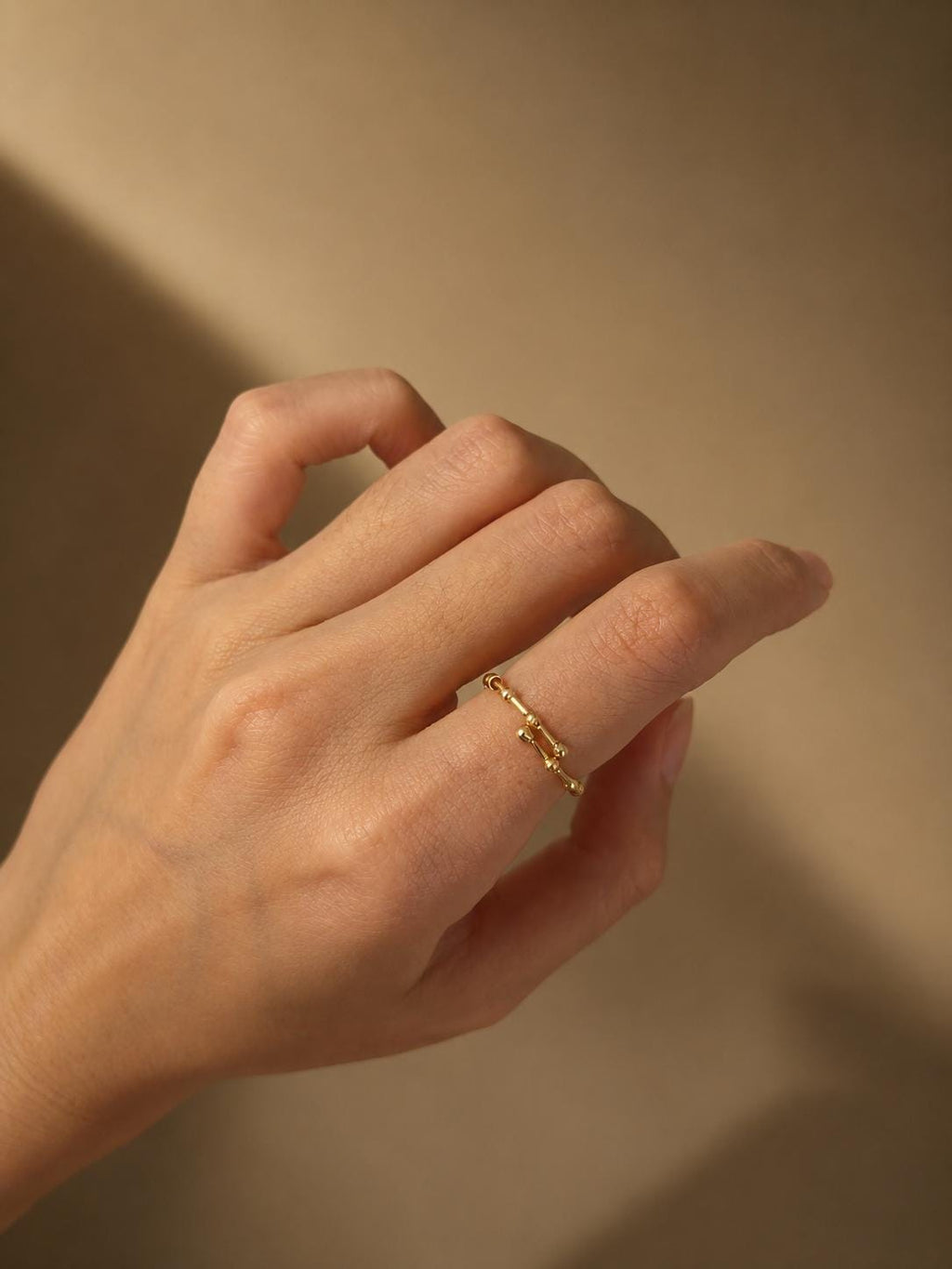 Adjustable Japanese Akoya Pearl Ring | Solid Gold, Minimalist Elegance